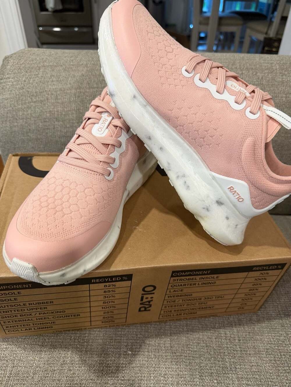 Ratio Camino:01 Women's Running Shoes Rosewater/Sugar/Dusty Pink Size 8.5